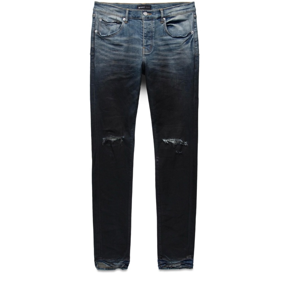 Purple-Brand Jeans - Coated Gradient - MidIndigo Black - P001